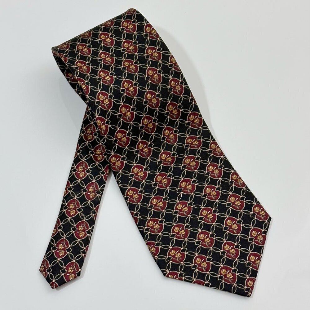Silk Tie, Claybrooke, Floral Pattern